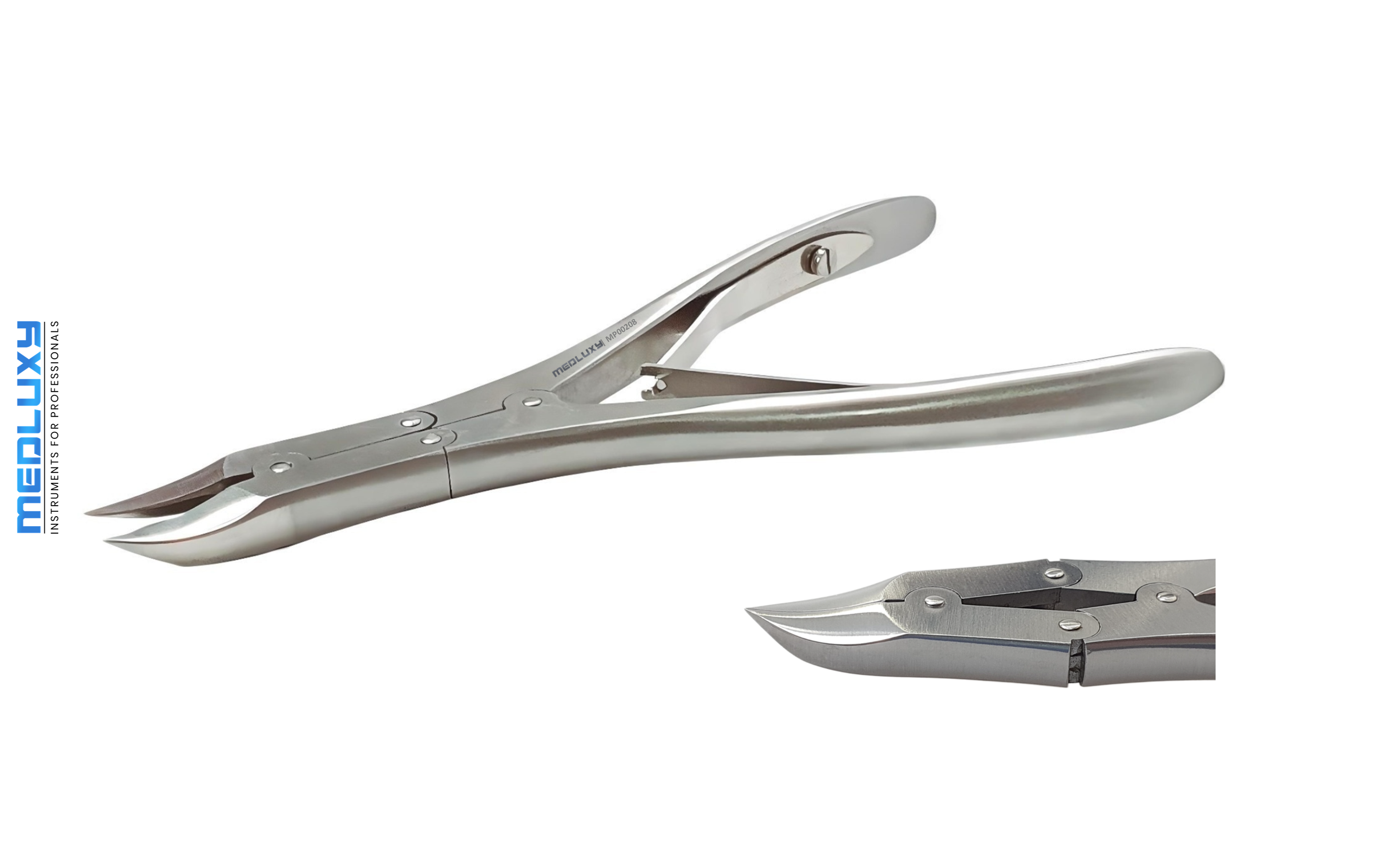 MEDLUXY® Pro - Nageltang - Heavy Duty - Holle Gebogen Bek - 15 cm - 20 mm - MP0208